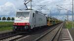 186 139-2	(91 80 6186 139-2 D-AKIEM) durchf�hrt mit vollen Autowagenzug denn Bahnhof Ovelg�nne.