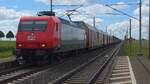 145 058-4	(91 80 6145 058-4 D-DB) [25 Jahre MEG] durchf�hrt mit einem Zweiteilig, gedeckte Doppelstock-Autotransportwageneinheitenzug Ovelg�nne.
